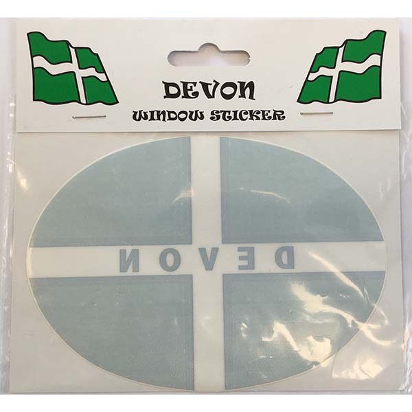 Devon Flag Oval Window Sticker